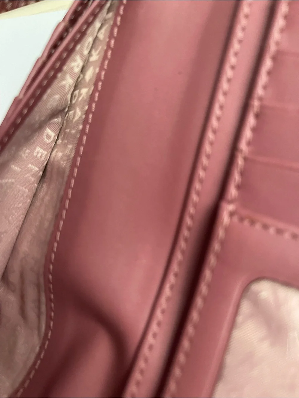 kate spade Pebbled Leather Wallet in Dusty Rose